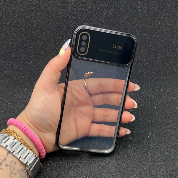 قاب لنز طرح شفاف گوشی آیفون IPHONE X