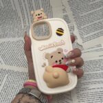 قاب عروسکی WINNIE POOH صورتی مناسب آیفون IPHONE 13