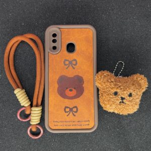 قاب طرح خرسی همراه با آویز مناسب گوشی سامسونگ SAMSUNG A20